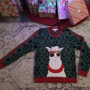 Size Large Ugly Christmas Sweater With Llama